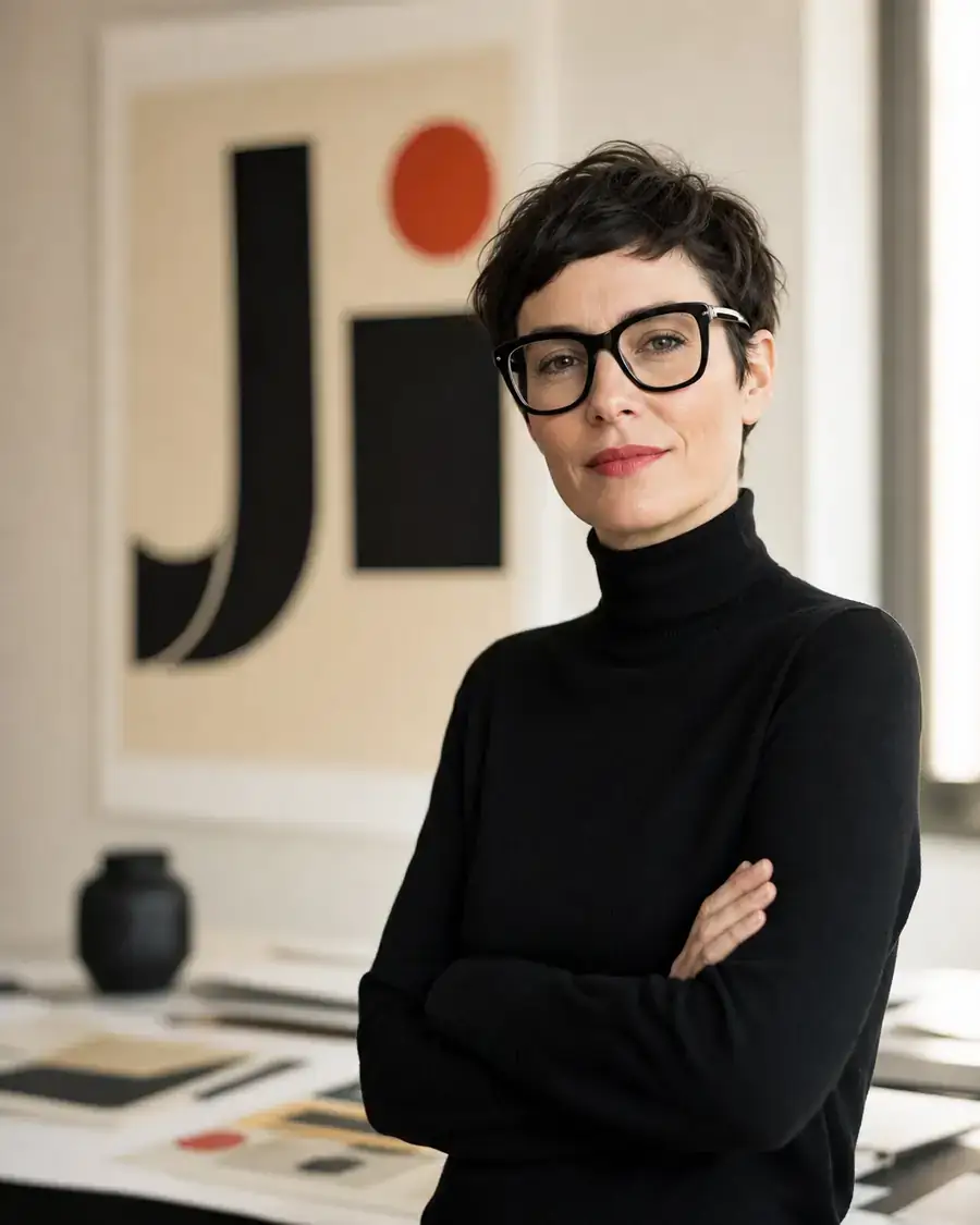 Maya Voss — Retrato da designer no estúdio